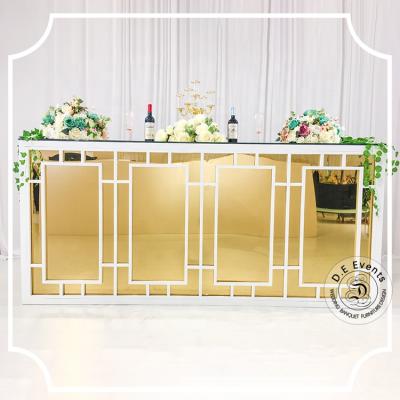 China Event/hotel/wedding/event wedding furniture modern high stainless steel bar tables sets for sale for sale