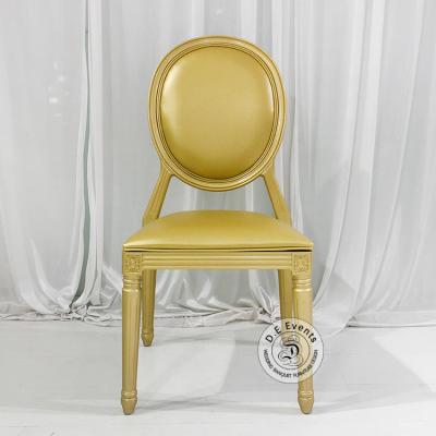 China Wholesale Modern Resin Gold Chair Metal Event Banquet Chairs With Cushion For Wedding Dining for sale