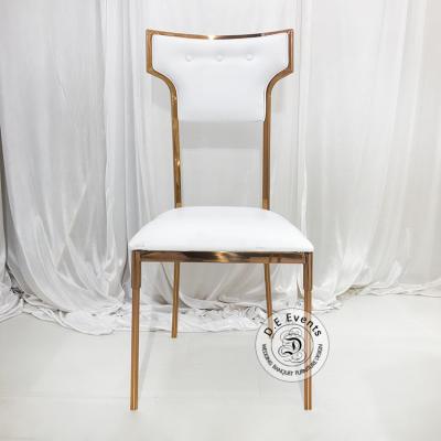 China Gold and Rose Gold New Modern Luxury Wedding Furniture Chairs Modern Wholesale for sale