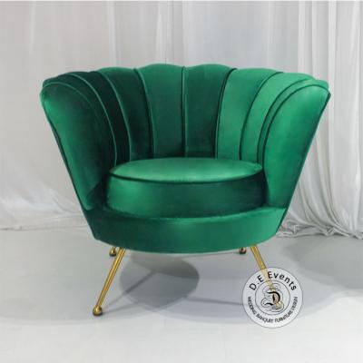 China 2021Royal Style Green Velvet (Height) Metal Leg Leisure Armchair Adjustable For Living Room for sale