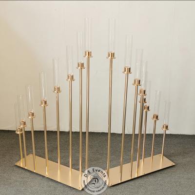 China Other High End Professional Customized Golden Wedding Decoration S Shape Candlestick for sale