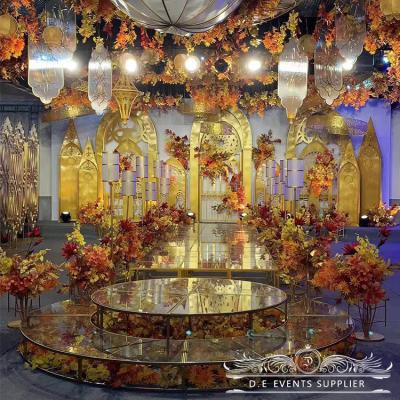 China Event / Hotel / Wholesale Indian Wedding / Event Stainless Steel With Glass Wedding Stage for sale