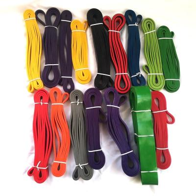 China Training Workout Yoga Latex Pull Up Aid Band Resistance Loop Bands Set Width 0.7cm 1.3cm 2.2cm 4.5cm etc. for sale