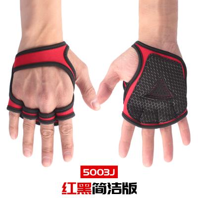 China Half finger unisex weightlifting fitness men and women sports gym glove workout hand grips for sale