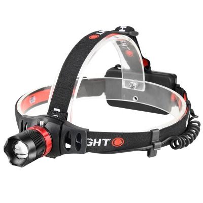 China External Waterproof Camping High Brightness Adjustable Headlamp Focus Battery Cable The Headlamp for sale