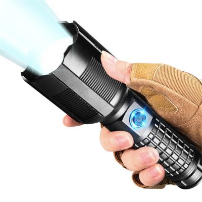 China Camping High Quality Safe And Strong Lightweight Waterproof Aluminum USB Rechargeable Handheld Flashlight for sale