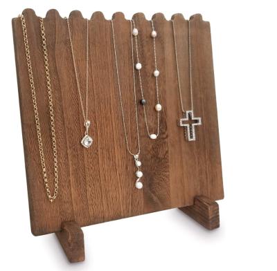 China Wooden Plank Necklace Jewelry Display Stand For 8 Necklace Wooden Plank Necklace Display EH-N3717 for sale