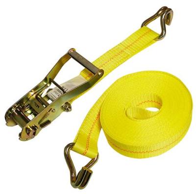 China Doing Cargo Lashing Tie Heavy Duty Double J-Hook Tie Down Strap Ratchet Lashing for sale