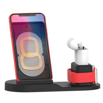 China Mobile Phone Fast Wireless Charger 3 in 1 Stand Wireless Charging Portable Wireless Charger for sale