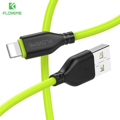 China IOS Lighting 2.2A Environmental Protection Tape Data Cable 0.3m1m Interface Charging Line for sale