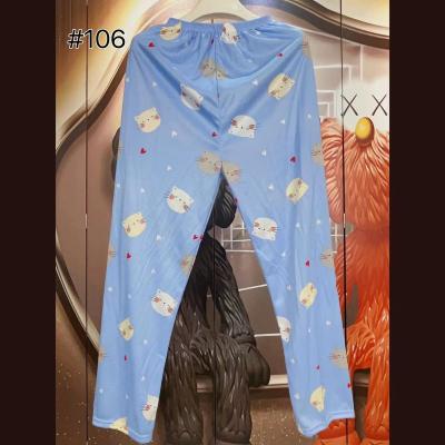 China QUICK DRY Warm Pants For Spring And Summer Pajamas Custom Printed Pants Milk Silk Home Wear for sale