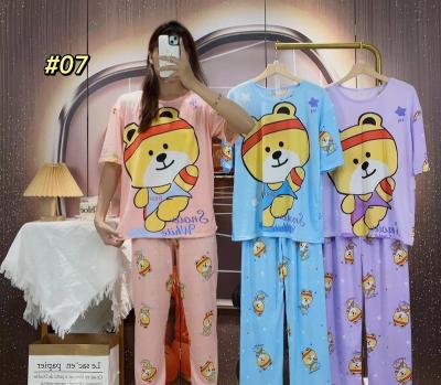 China 2023 wholesale women's pajamas cartoon character nightgown set QUICK DRY for sale