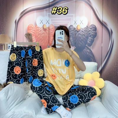 China Wholesale Cheap Pajamas Short Sleeve Pants QUICK DRY Casual 3 Piece Suit Animal Pajamas Set for sale