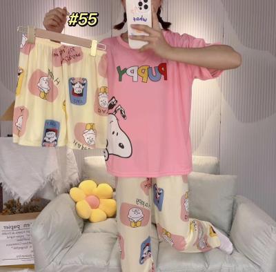 China 2023 QUICK DRY pajamas short and long cute patterned pajama set for sale