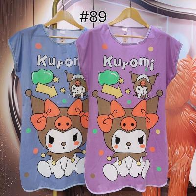 China Custom Wholesale QUICK DRY Nightgown Summer Cartoon Character Thick Silk Pajamas Shorts For Women for sale