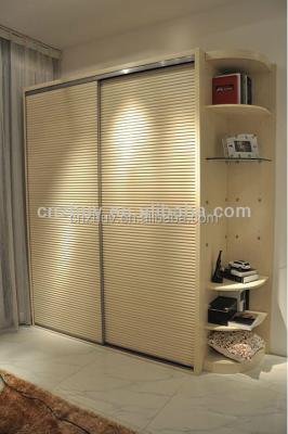 China Eco - Friendly UV High Clear Color Sliding Wardrobe Door Designs Rollers Wheels Closet for sale