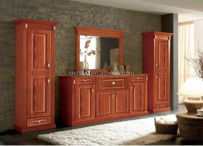 China Environmental Friendly 3 Door Folding Wooden Wardrobe Closet With Mirror for sale