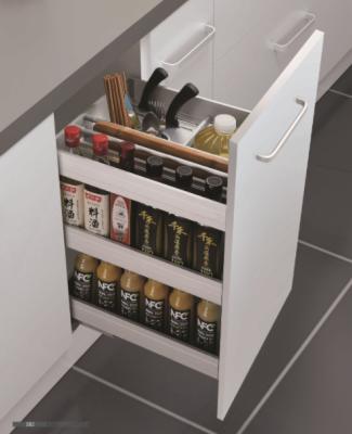 China Guangzhou Zhihua Modern Kitchen Accessories Soft-Closing Union Storage Design Pull Out Basket for sale