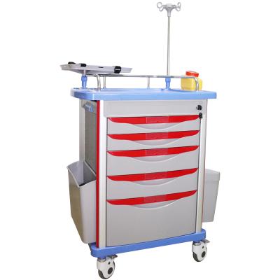 China ORP601-ET ABS Hospital Traditional Emergency Trolley Medical Multifunctional Hospital Crash Trolley for sale