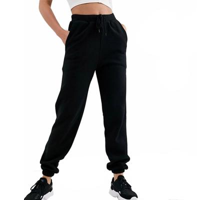 China Wholesale Custom French Cotton Terry Sweatpants Women Joggers Unisex Anti-Wrinkle Black Casual Jogger Pants for sale