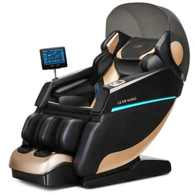 China 2022 LEERCON China SL Luxury Black Weightlessness Track Heated Body Sweep Weightlessness 4D Roller Massage Chair With Speaker for sale