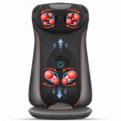 China Wholesaler LEERCON Back Shiatsu Seat Portable Vibration Massage Car Electric Neck Massager Rotary Kneading Cushion Heated for sale