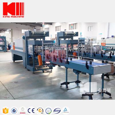 China High Level High Speed ​​Linear Type PE Film Shrink Wrap Packing Machine Boxes Wrapping for sale