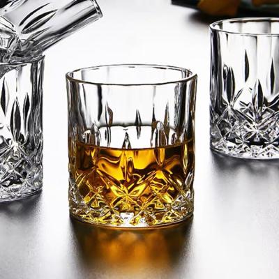 China Personalized New Products 300ml Snowflake Premium Thickening Clear Whiskey Glasses for sale