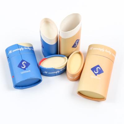 China Eco-friendly Biodegradable Round Paperboard Cylinder Kraft Paper Deodorant Paper Packaging Circular Tube Containers Biodegradable for sale