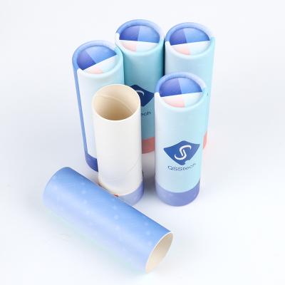 China Eco-Friendly Biodegradable Kraft Cardboard Tube Lipstick Deodorant Cosmetic Sunscreen Lift Up Paper Tubes For Lip Balm/Lip Gloss for sale