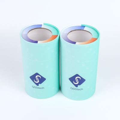 China Custom Logo Food Grade Card Board Recyclable Biodegradable Paperboard Tea Packaging Kraft Paper Tube Cylinder T-shirt Box for sale