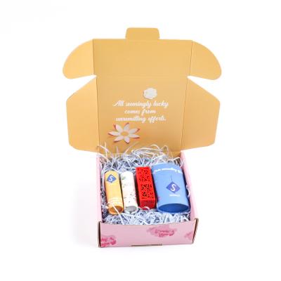 China Low MOQ Recyclable Empty Packaging Listing Box For Skill Care Custom Valentine Gift Box Invitation Pink Luxury Cosmetic Shipping Favors Boxes for sale