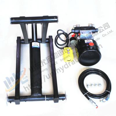 China Farme 3 Ton Low Profile Dump Trailer Hydraulic Scissor Crane Lifts Hydraulic Crane Kit For Tipper Trailer for sale