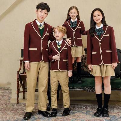 China Breathable Pinafore Jumper Custom Girls School Blazers School Uniform Suit Boy Blazer Sweater Girl Pants Pants Shirts for sale