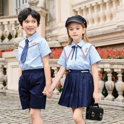 China New Style Summer Fashion Design Girls Kids T-shirts Breathable School Uniform for sale