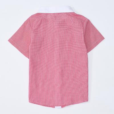 China High Level School Shorts Sleeve Uniform Shirts Custom Cotton Shorts Sleeve Shirt for sale