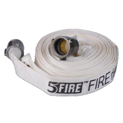 China For Fire Fightting / Water Discharge Fire Hose Cotton Canvas With Different Couplings And Marine Fire Hose Nozzle for sale