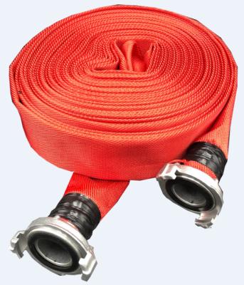 China For Fire Fightting / Discharge Water Hose 65mm Canvas Rubber Fire Hose Made In China for sale