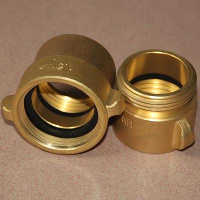 China 1.5/2/2.5 Inch American Style Layflat Plain Water Hydraulic Fire Conncet Brass Quick Hose Couplings 1.5