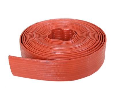 China 8 Inch Black Jacket Red Blue White Color PVC Industrial Rubber Liner Weave 2inch CCC Wire Fire Hose for sale