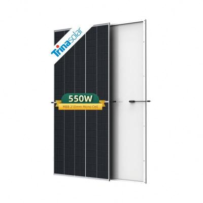 China EVA/POE Trina solar Module Tsm PV Solar Energy Panel 550w 545w 540w 535w 530w Half Cell Panel Solar Trina Plate for sale