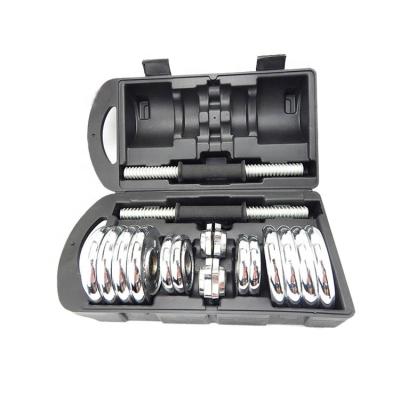 China 2021 Universal Weight Lifting Adjustable Full Cast Chrome Hot Selling Electroplating Dumbbells for sale