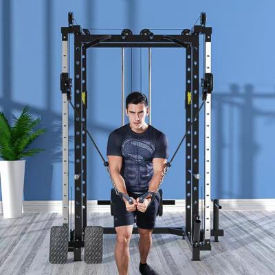 China Factory Manufacture Power Cage Safe Trainer Smith Machine Multi Functional Home Use Smith Machine Power Cage for sale