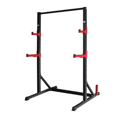 China Wholesale Multifunctional Half Cage Press Bench Barbell Pull Up Rack Gym Squat Rack with Pull Up Bar for sale