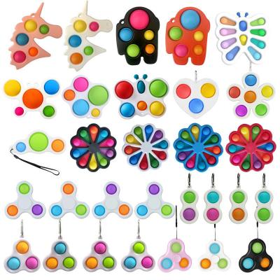 China Play of the main sensory toy silicone bubble push noise fidgety person fidgety person simple buttons fidgety person toy for sale