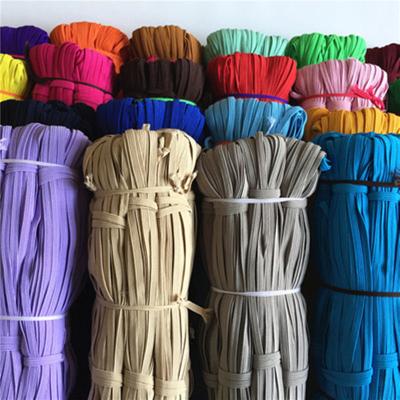 China Colorful Soft Pregnant Baby Elastic Band Yarn 6mm Elastic Rubber Bands DIY Garment Applique Bag Sewing Accessories for sale