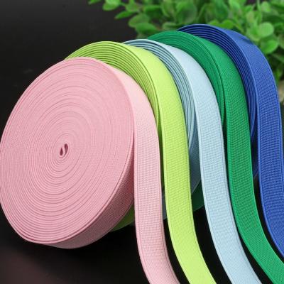 China 2cm high elastic elastic no double-sided shuttle plain weave thickening elastic waistband 2.5cm elastic waistband color for sale