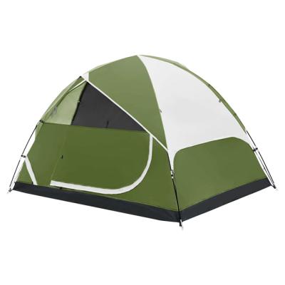 China Camping Tent 2/4/6 Person Family Tent Double Layer Outdoor Tent Waterproof Windproof Anti-UV Diagonal Tying Type for sale