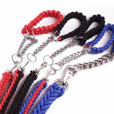 China Viable Heavy Duty Nylon Dog Training Leash Dog Collar Pet Walking Leash for sale