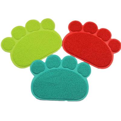 China Sustainable PVC Dog Puppy Kitten Dish Bowl Food Water Place Mat , Waterproof Feeding Mat for sale